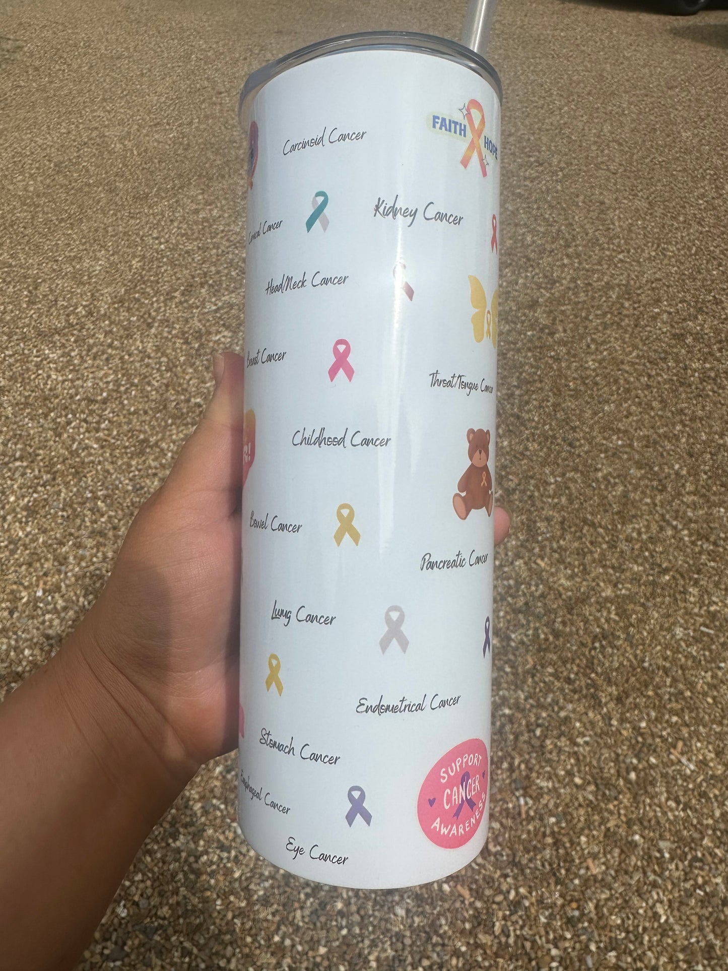 Fight cancer tumbler