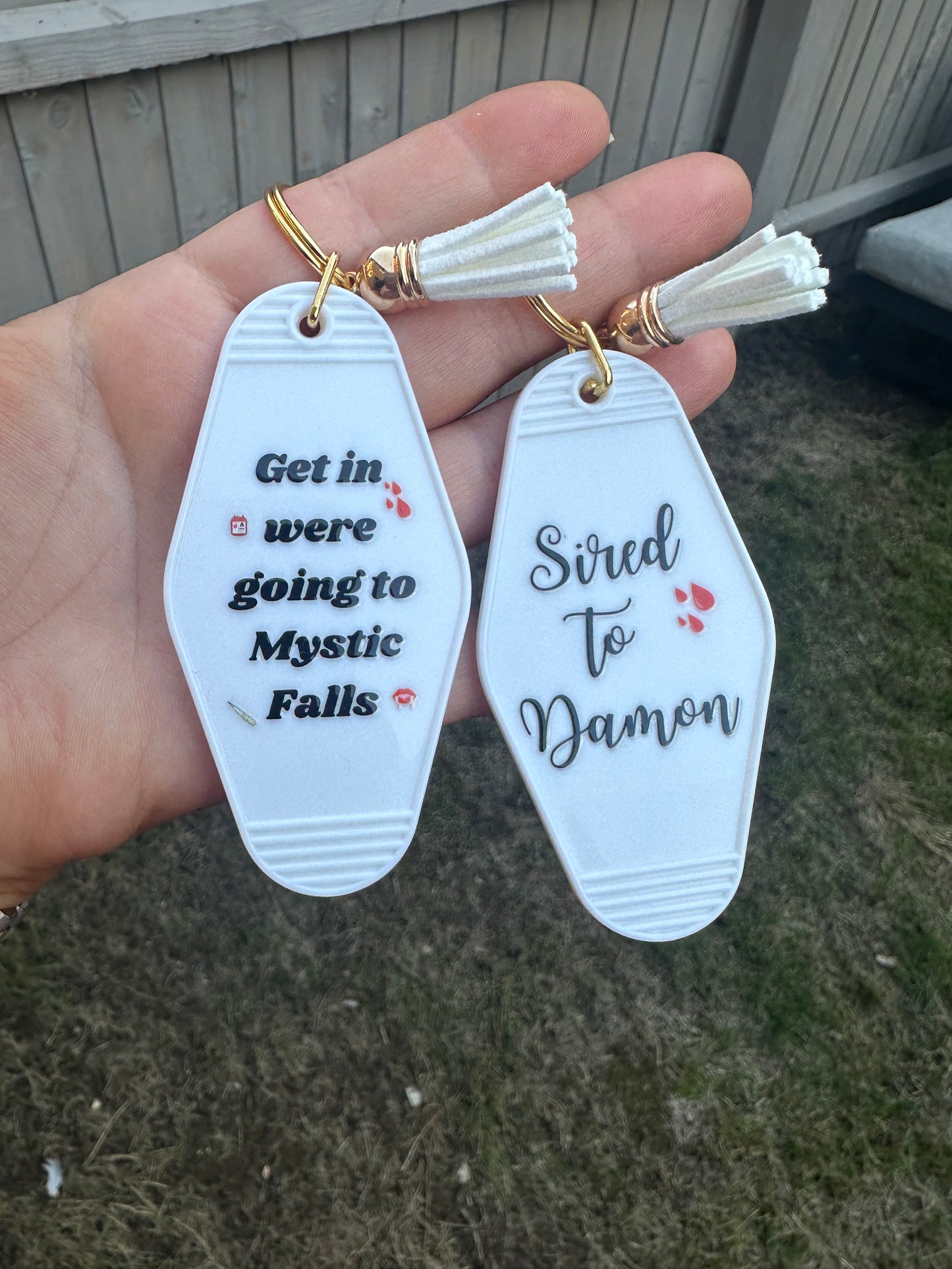 Vampire diaries motel keyrings