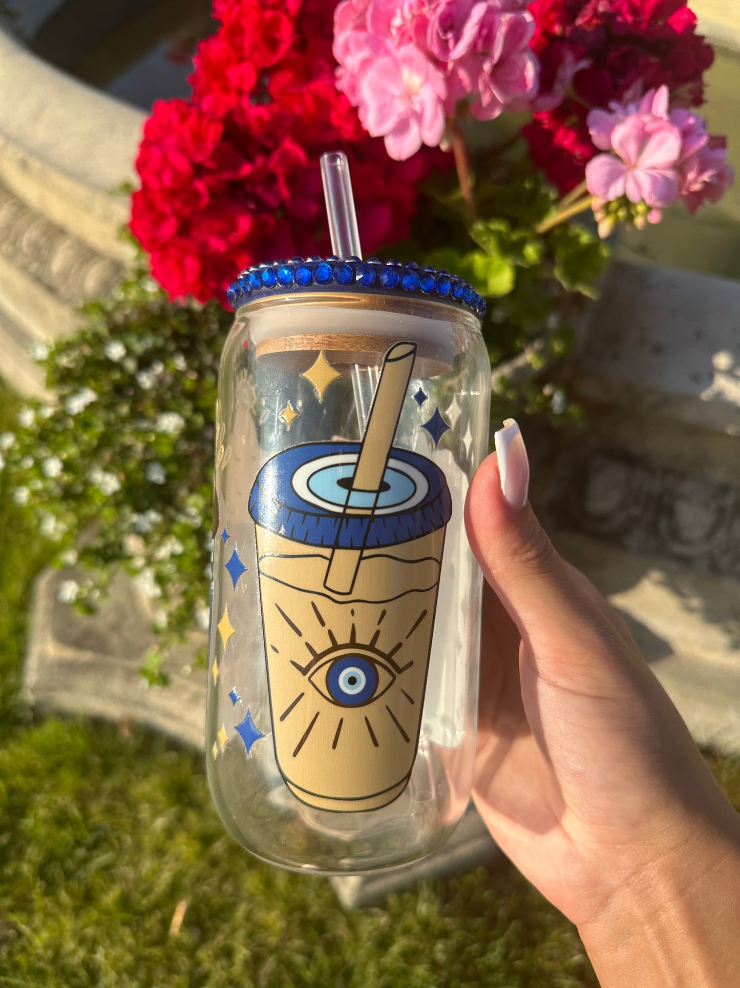 Evil eye good vibes tumbler
