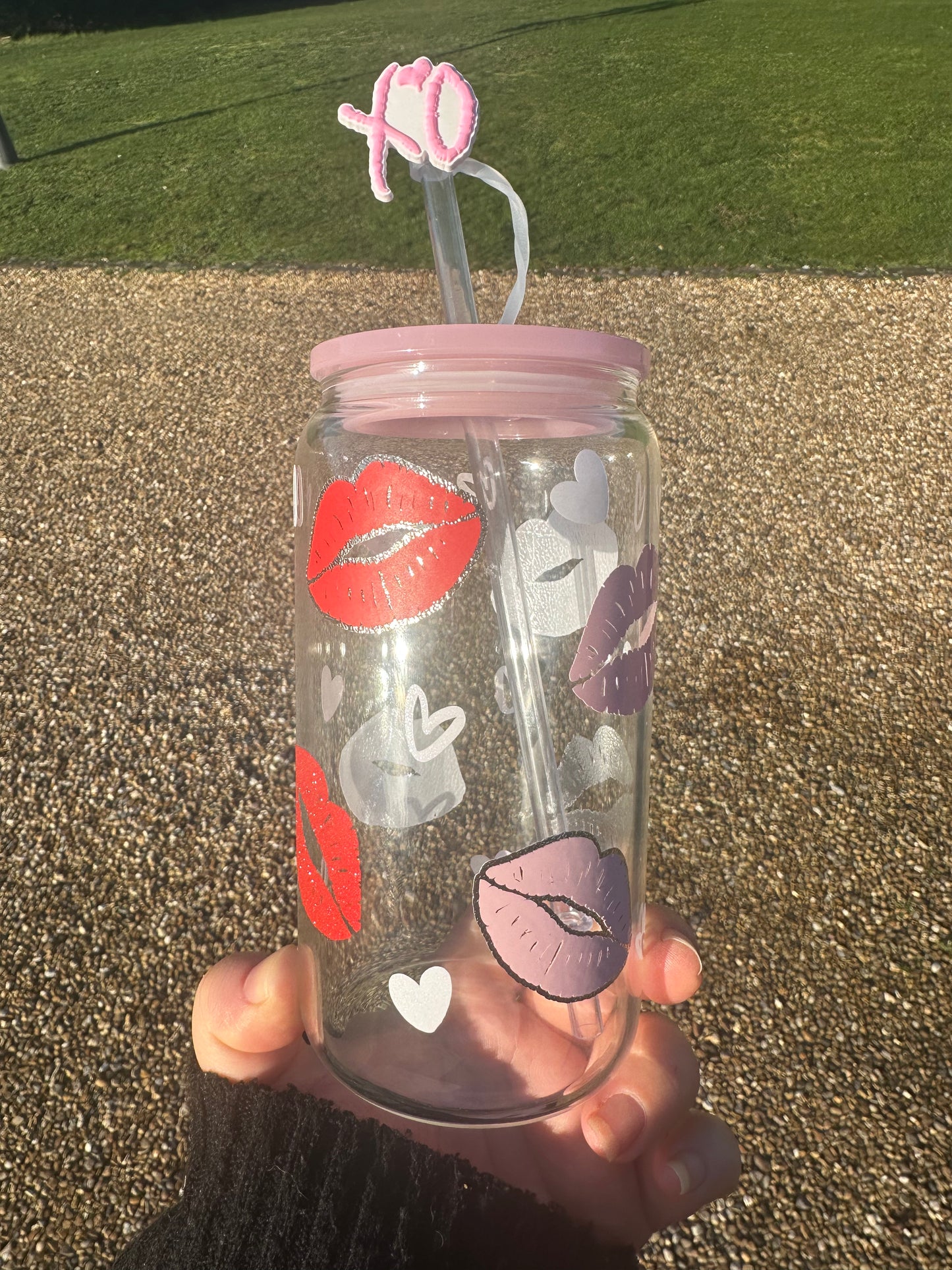 xoxo kisses glass can