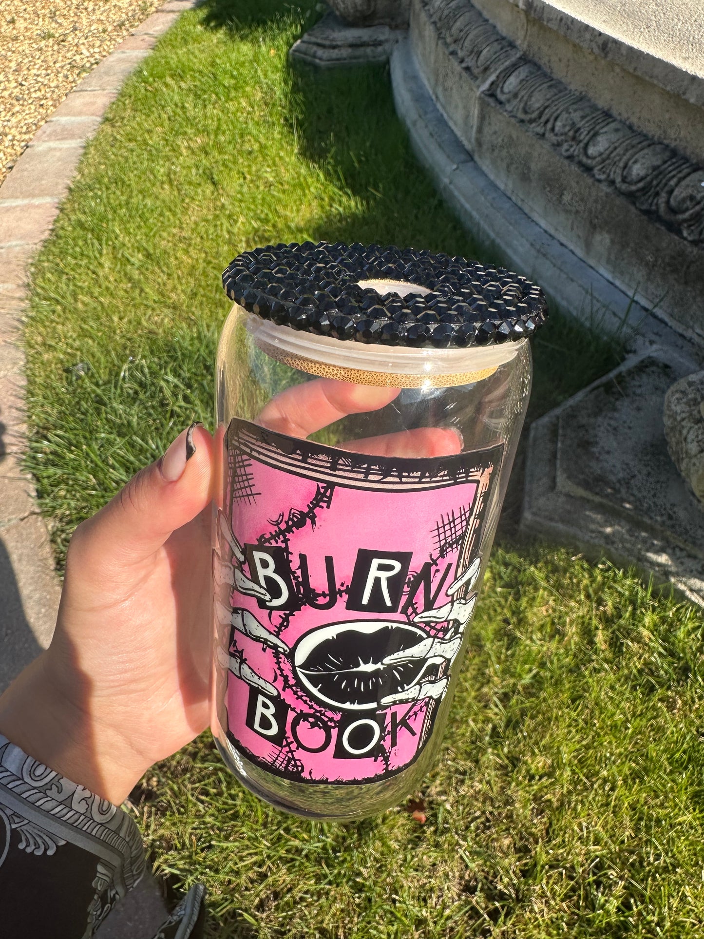 Burn book with a twist tumbler