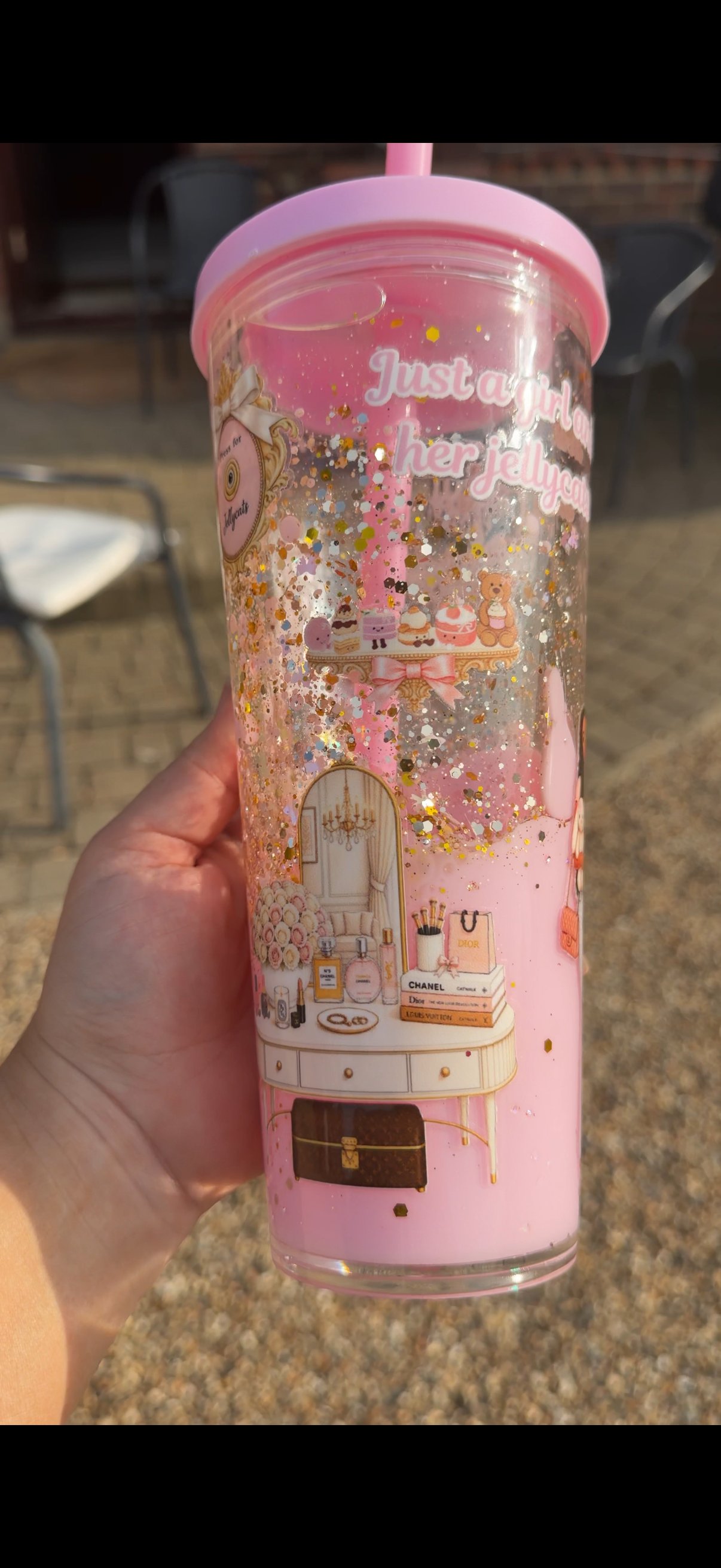 Just a girl and jellycats lava tumbler