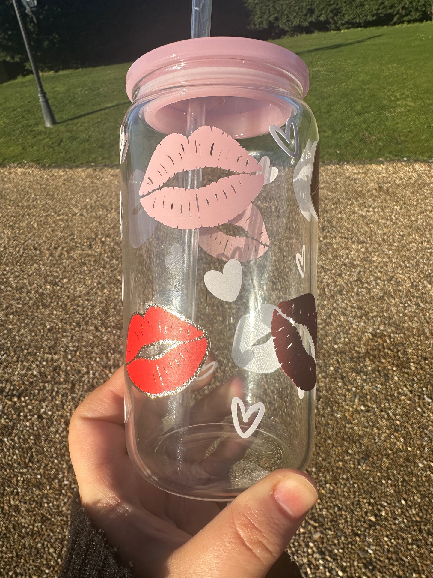 xoxo kisses glass can