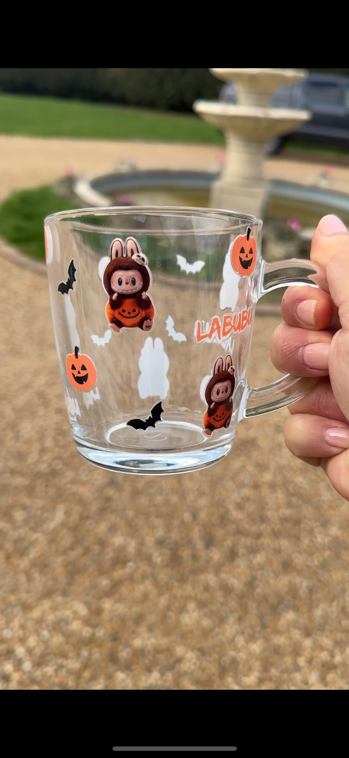 Labubu pumpkin mug