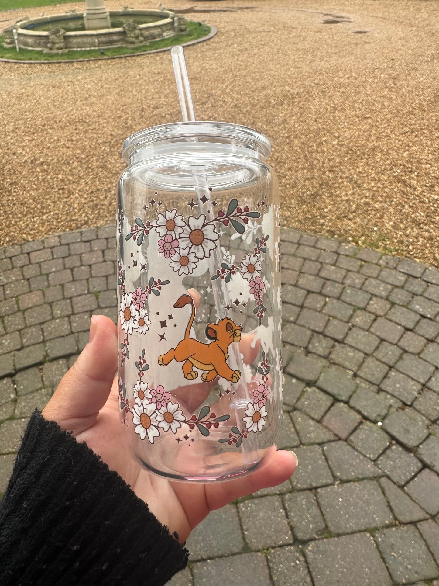 Lion king glass can