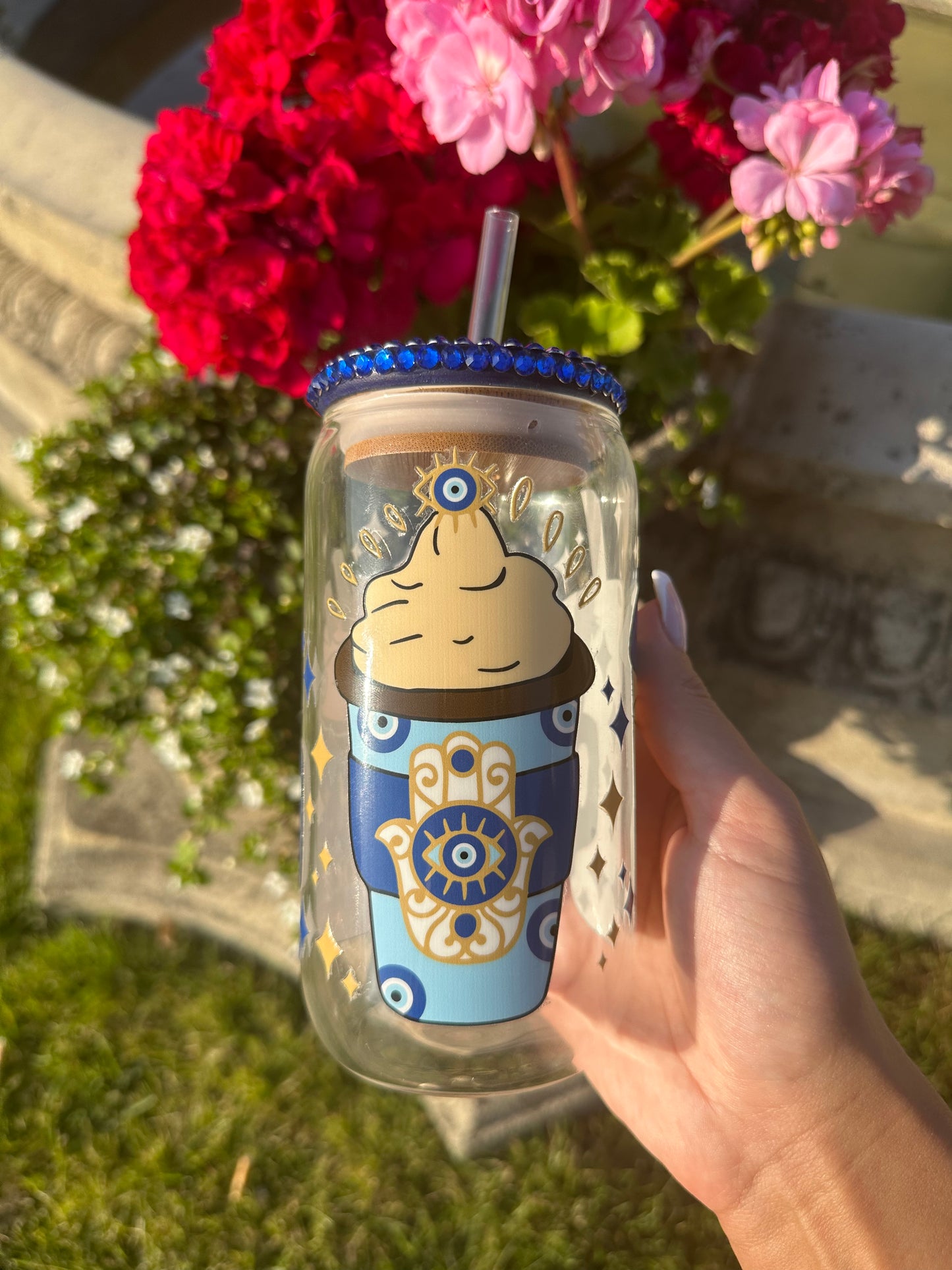Evil eye good vibes tumbler
