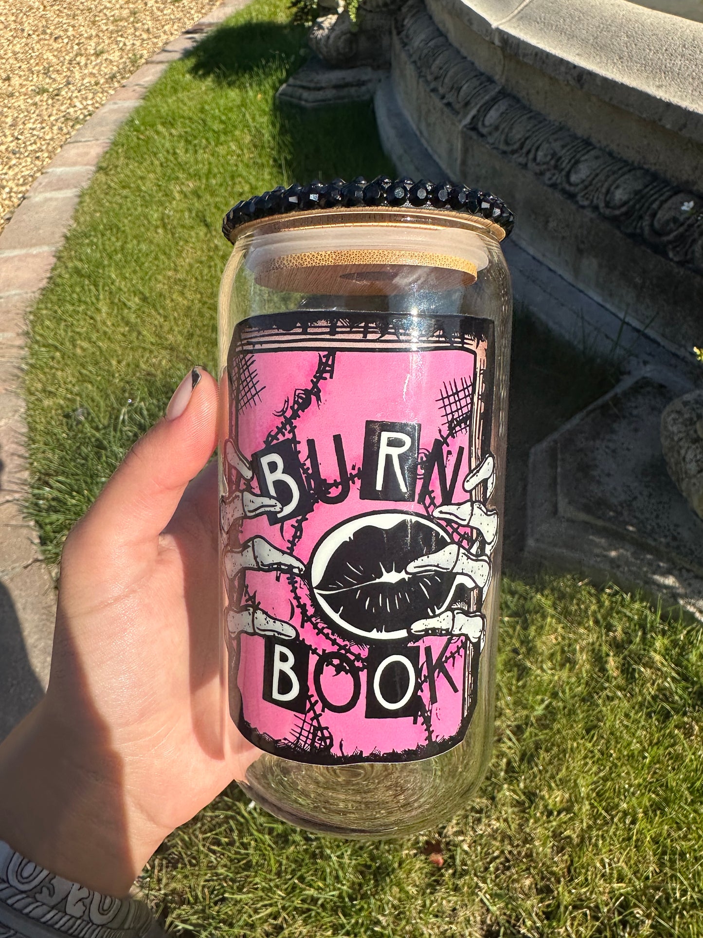 Burn book with a twist tumbler