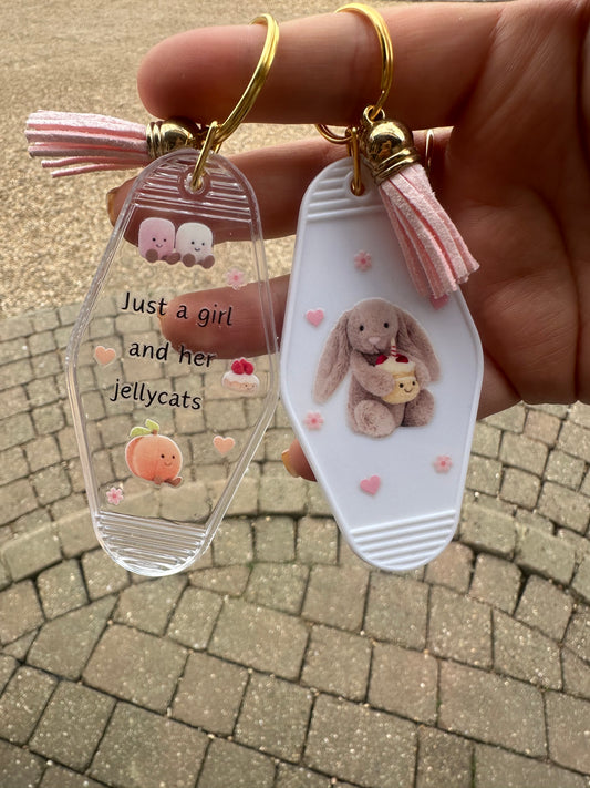 Jellycat inspired keyrings