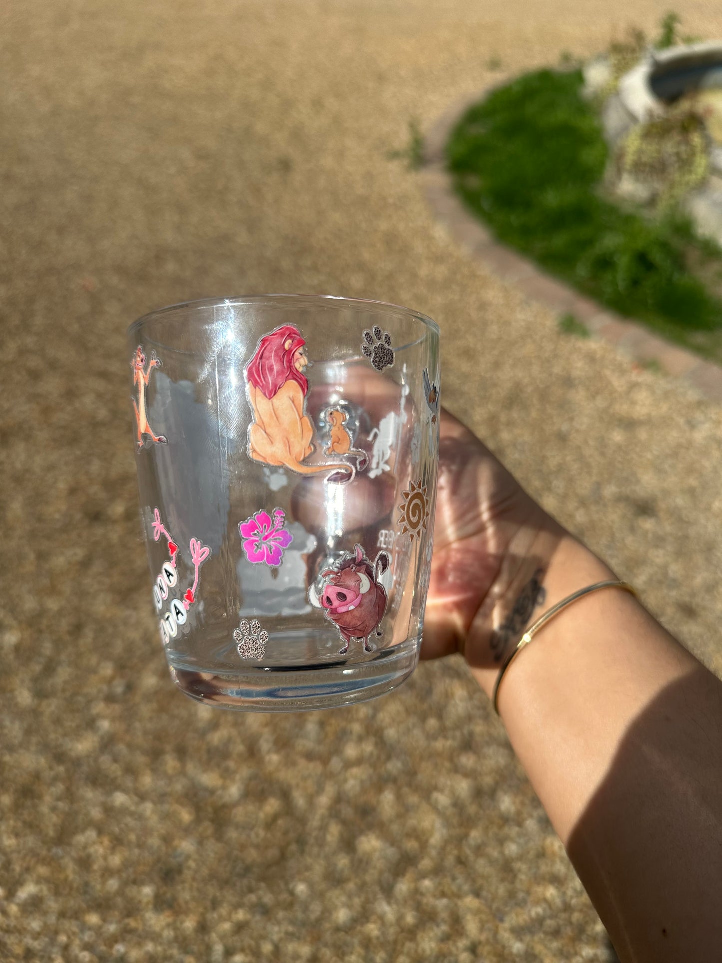 Lion king glass mug