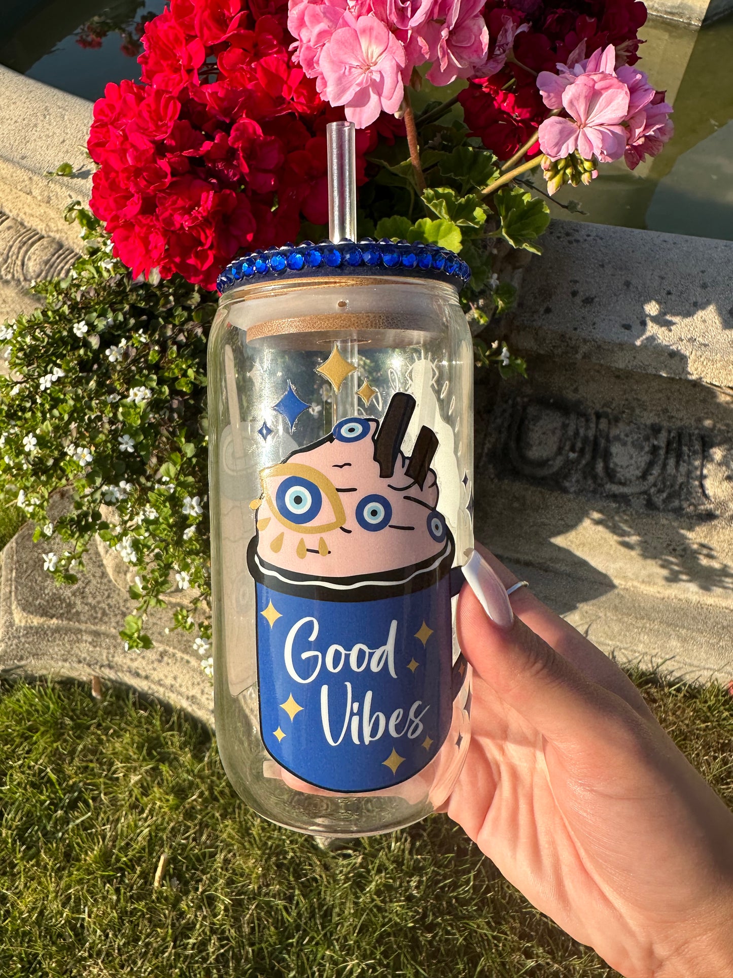 Evil eye good vibes tumbler