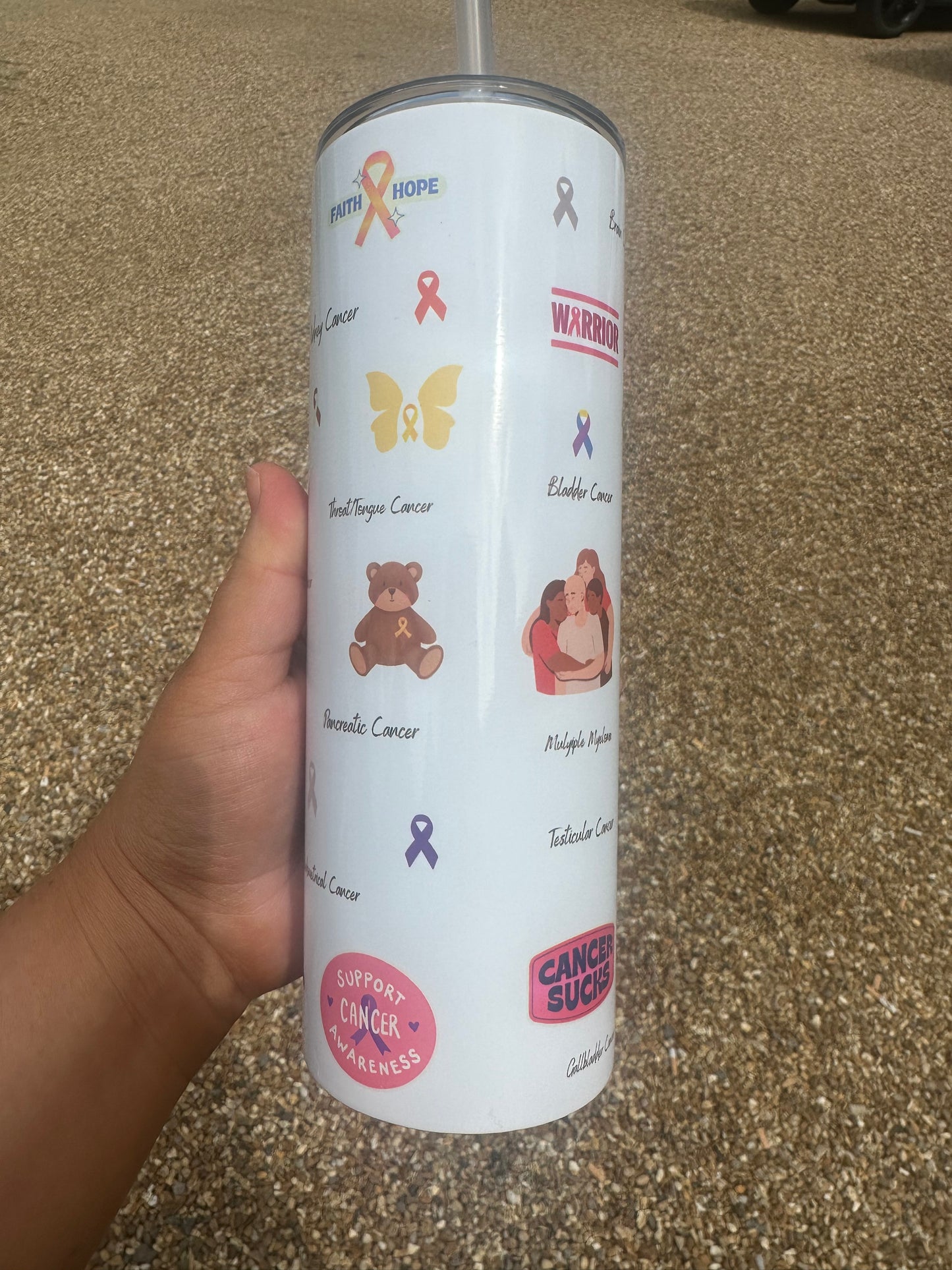 Fight cancer tumbler