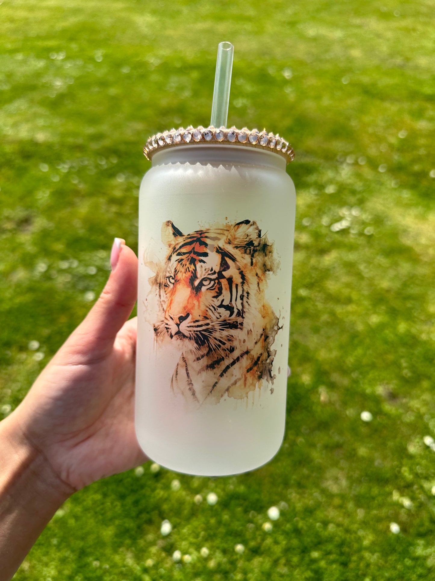 Tiger design 16oz tumbler