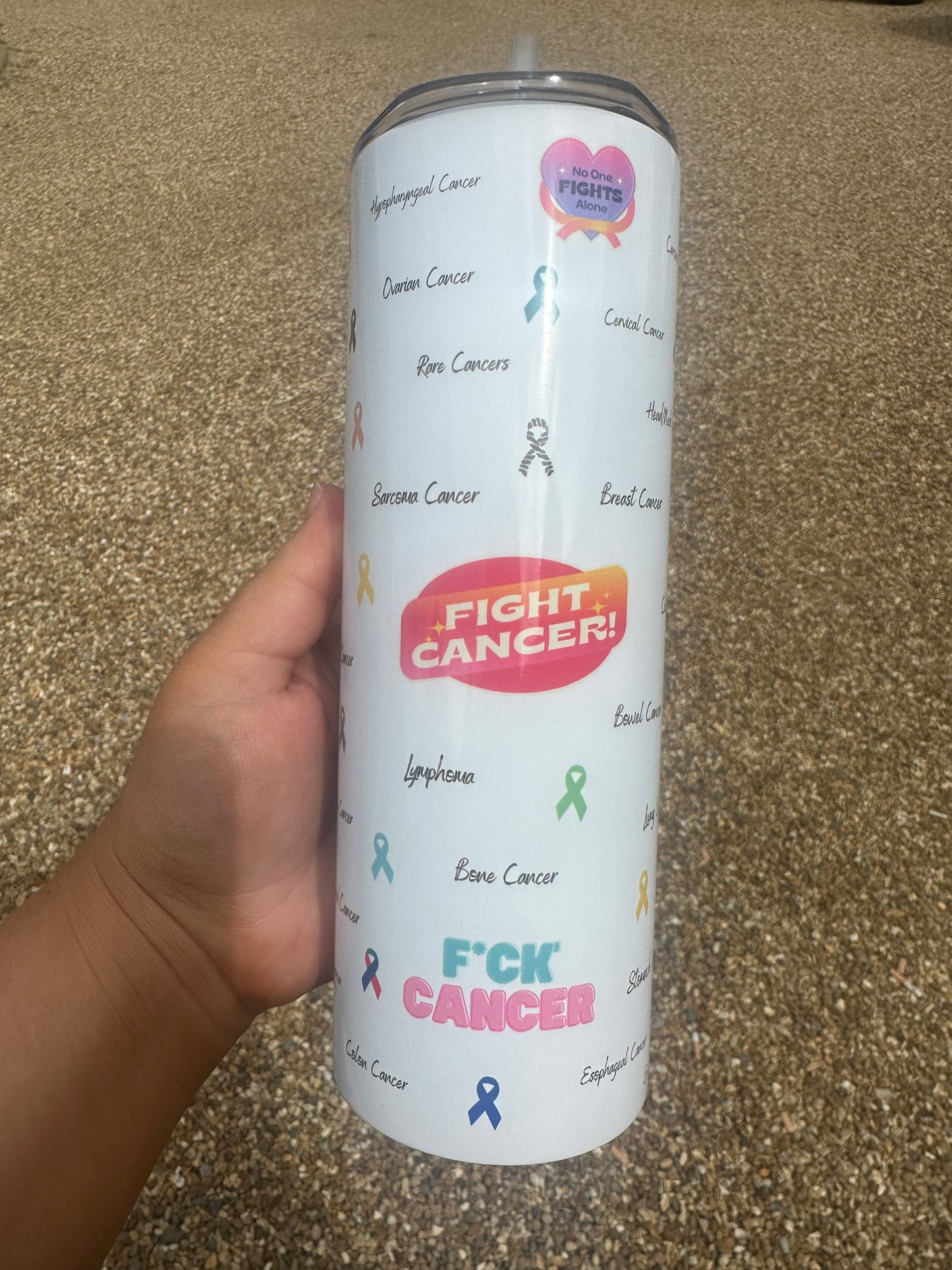 Fight cancer tumbler