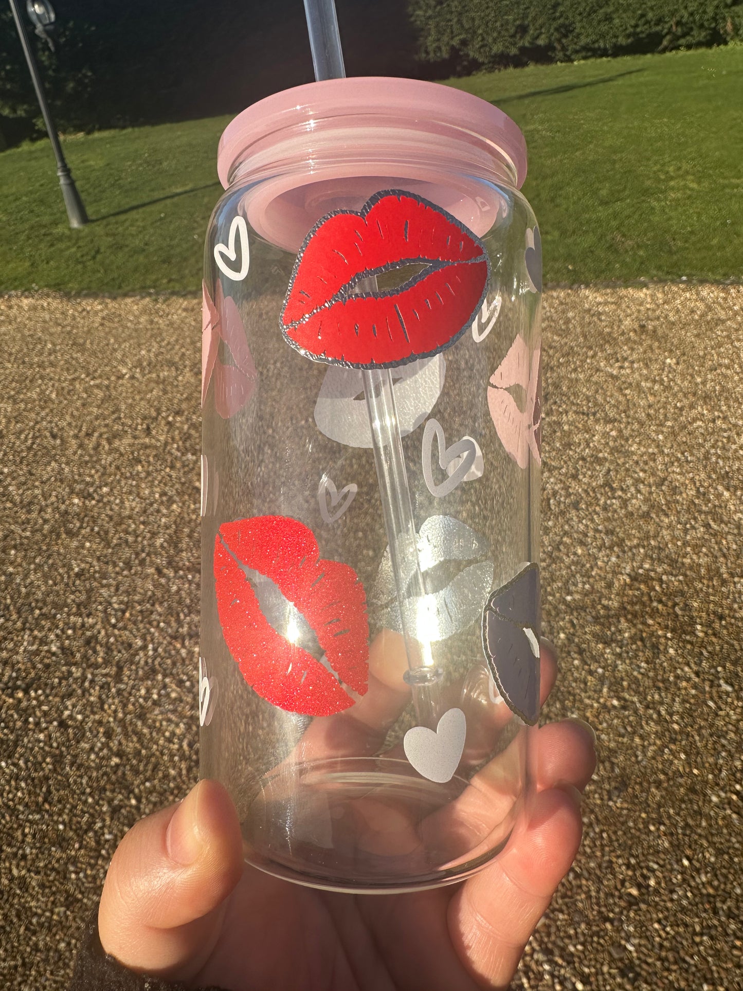 xoxo kisses glass can
