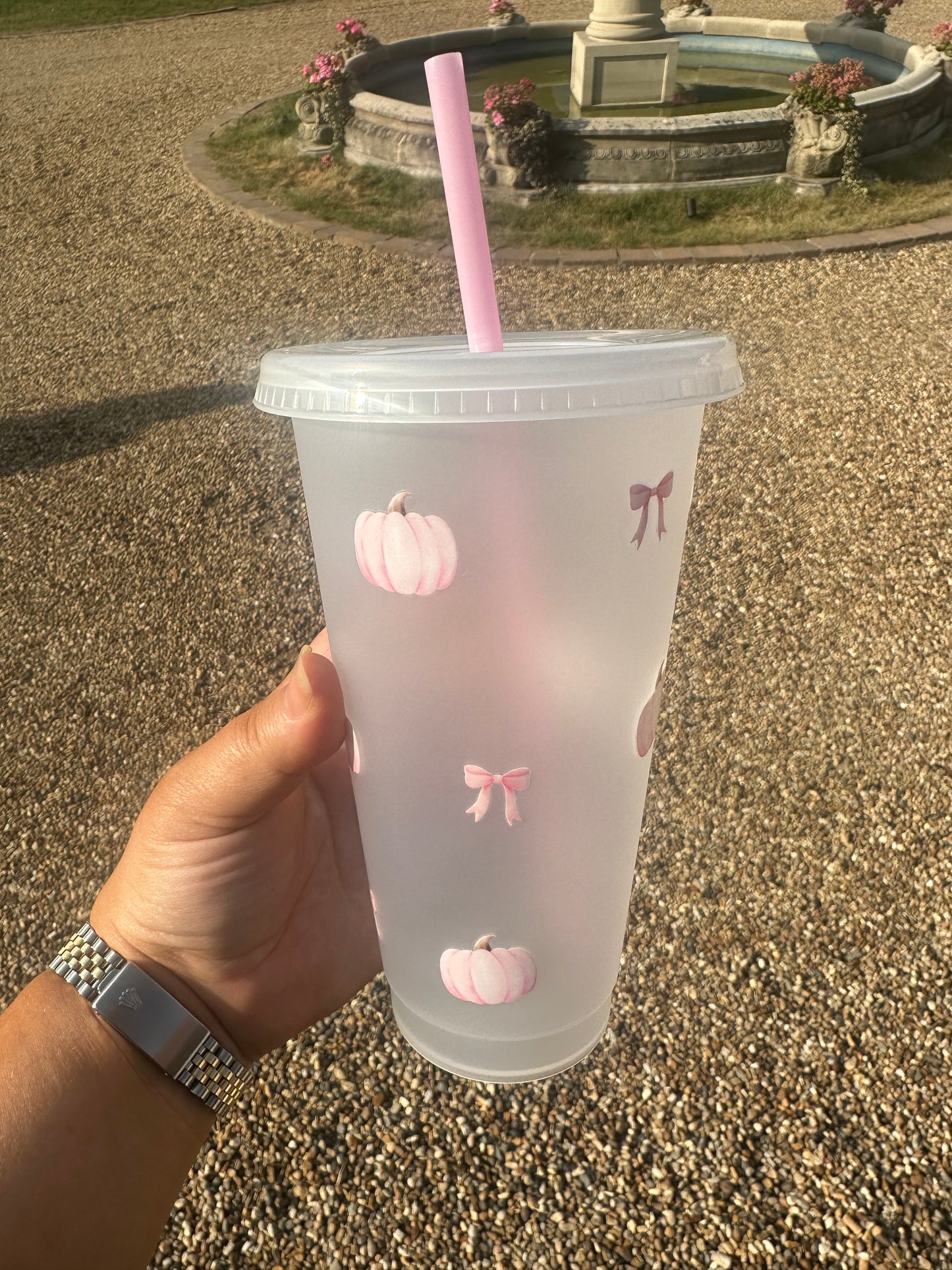 Pink Pumpkin cold cup