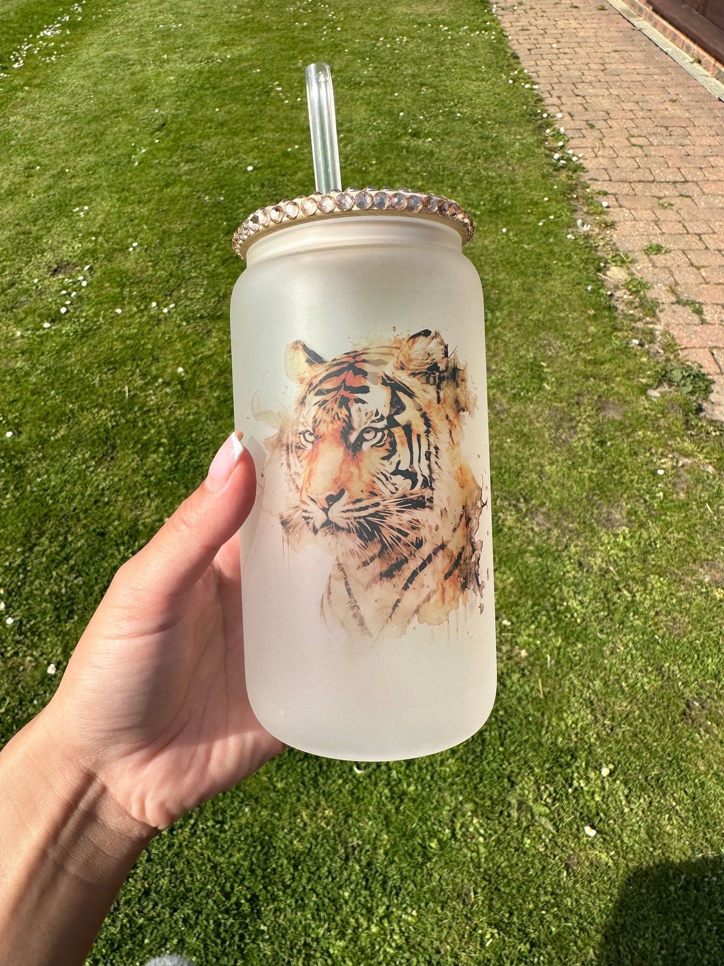 Tiger design 16oz tumbler