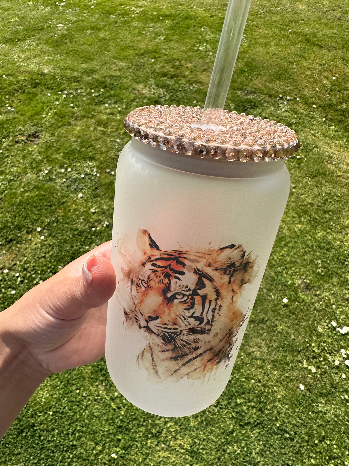 Tiger design 16oz tumbler
