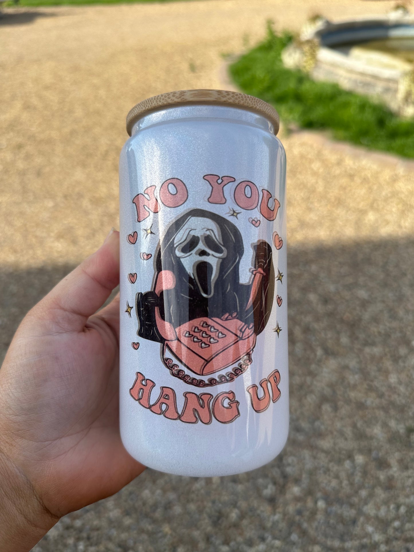 Scream shimmer glass cup