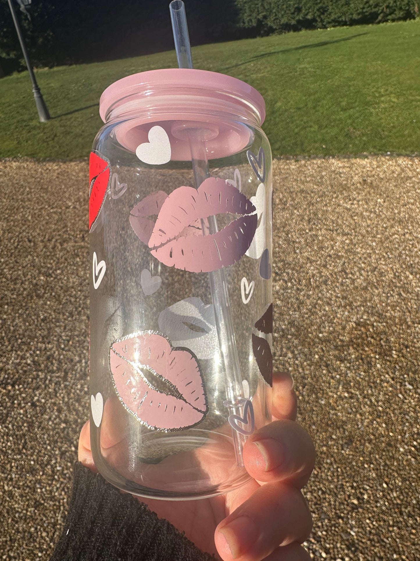 xoxo kisses glass can