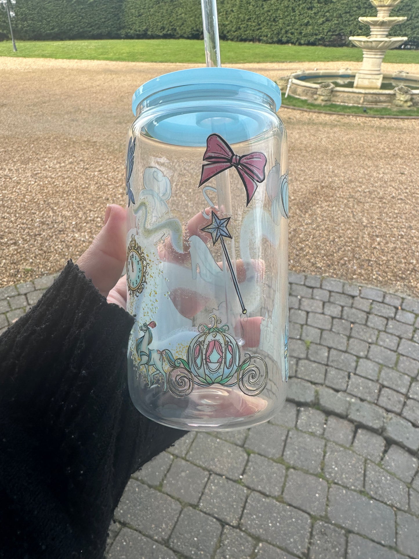 Cinderella glass can