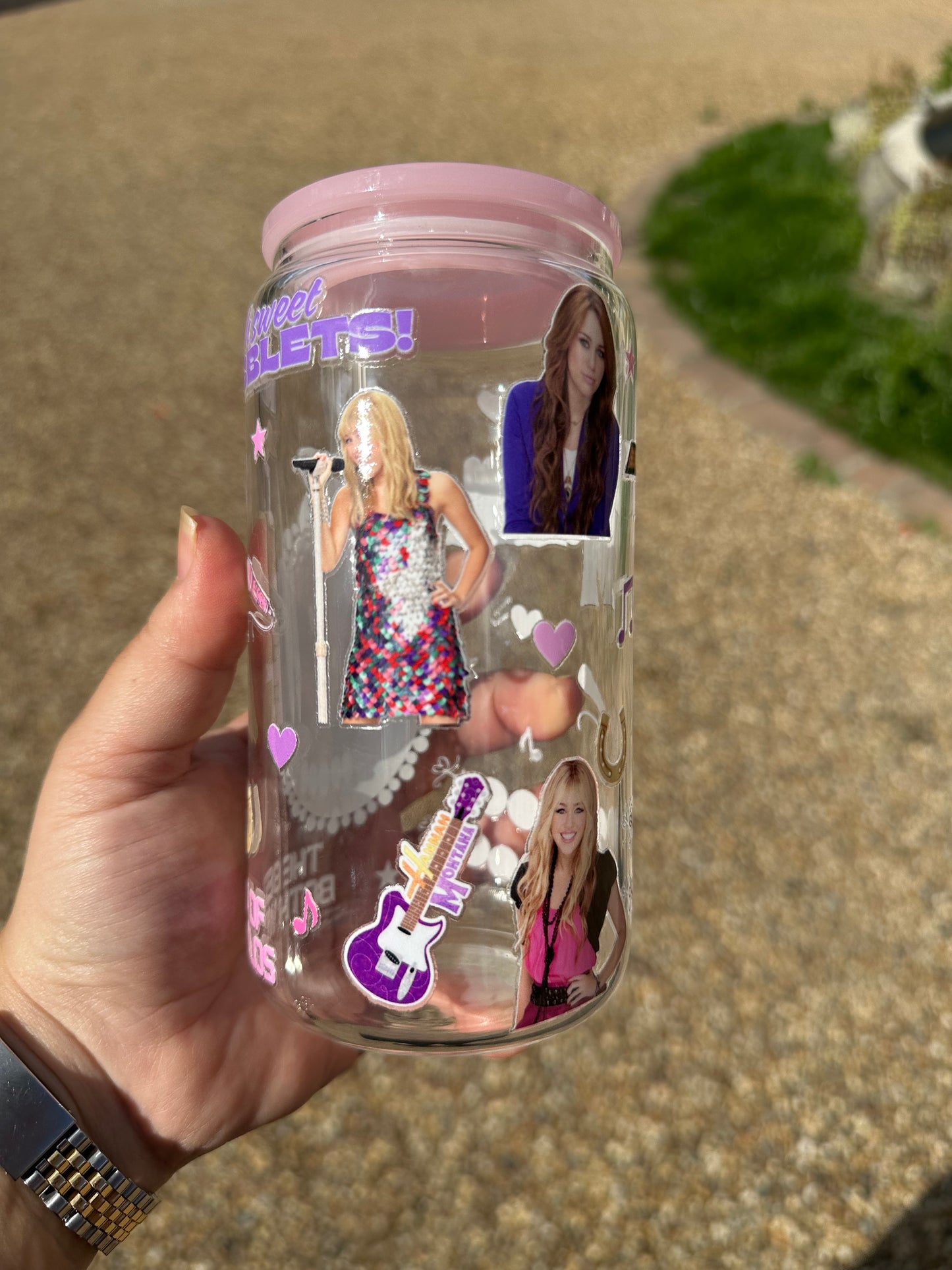 Hannah Montana glass cup