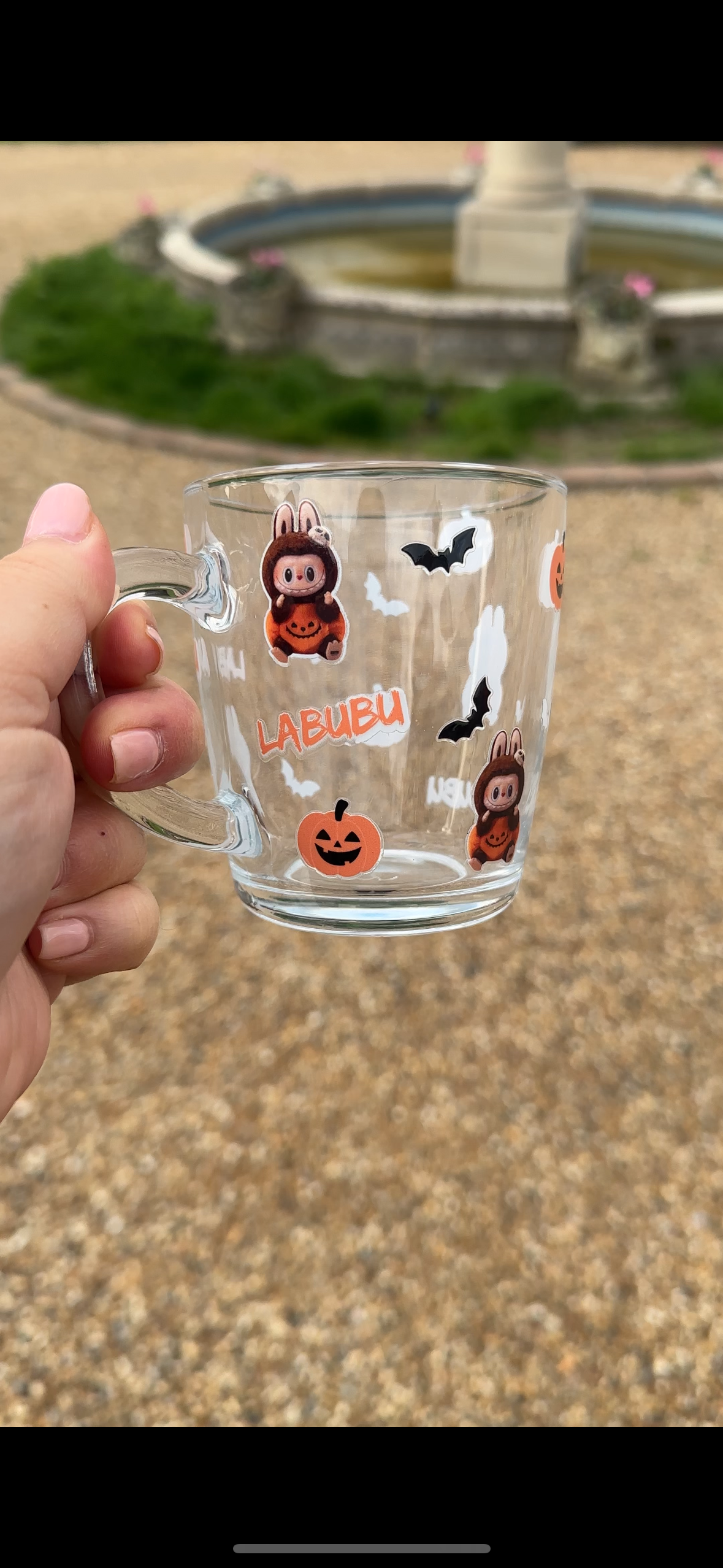 Labubu pumpkin mug