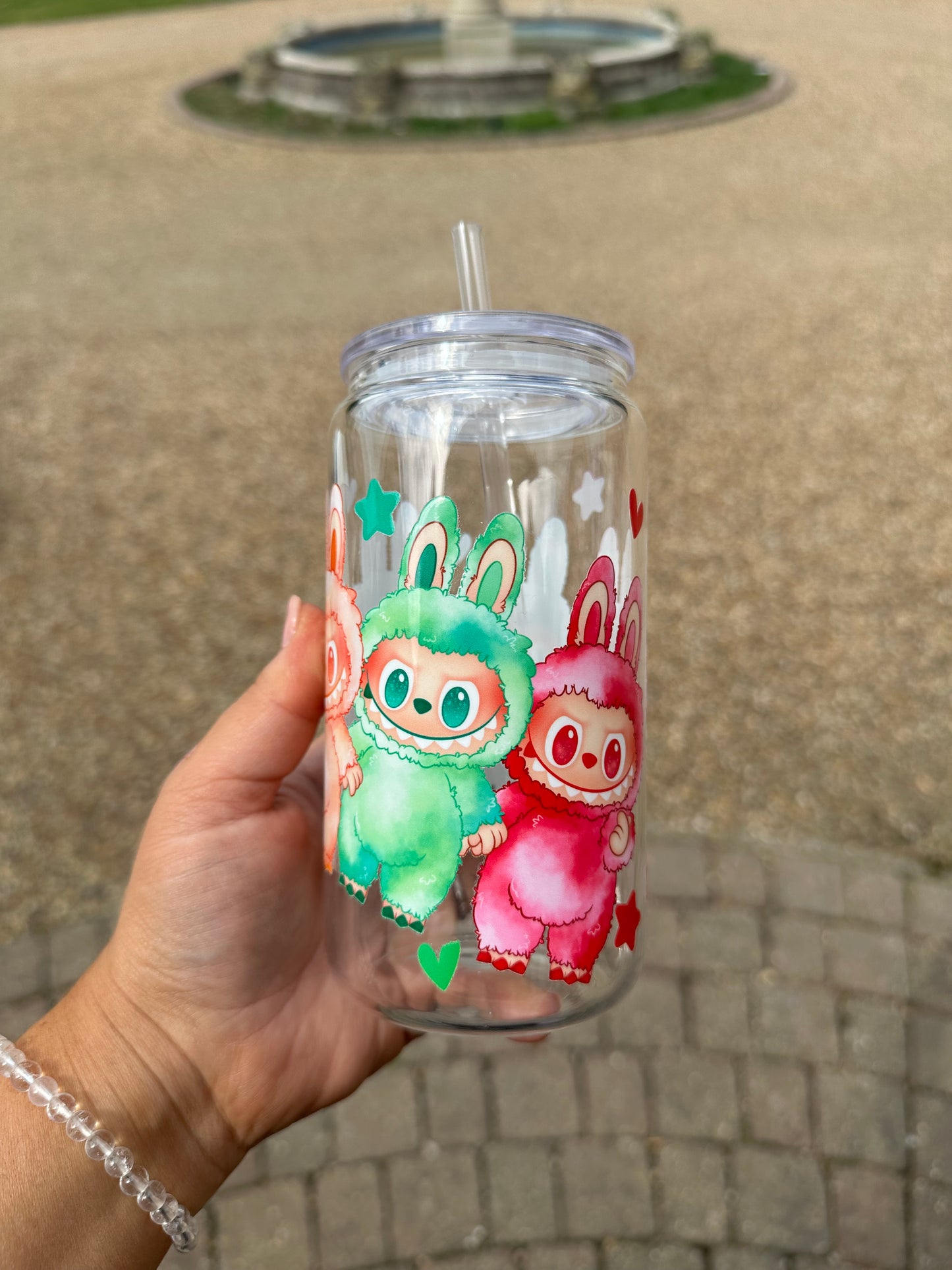Labubu glass cup