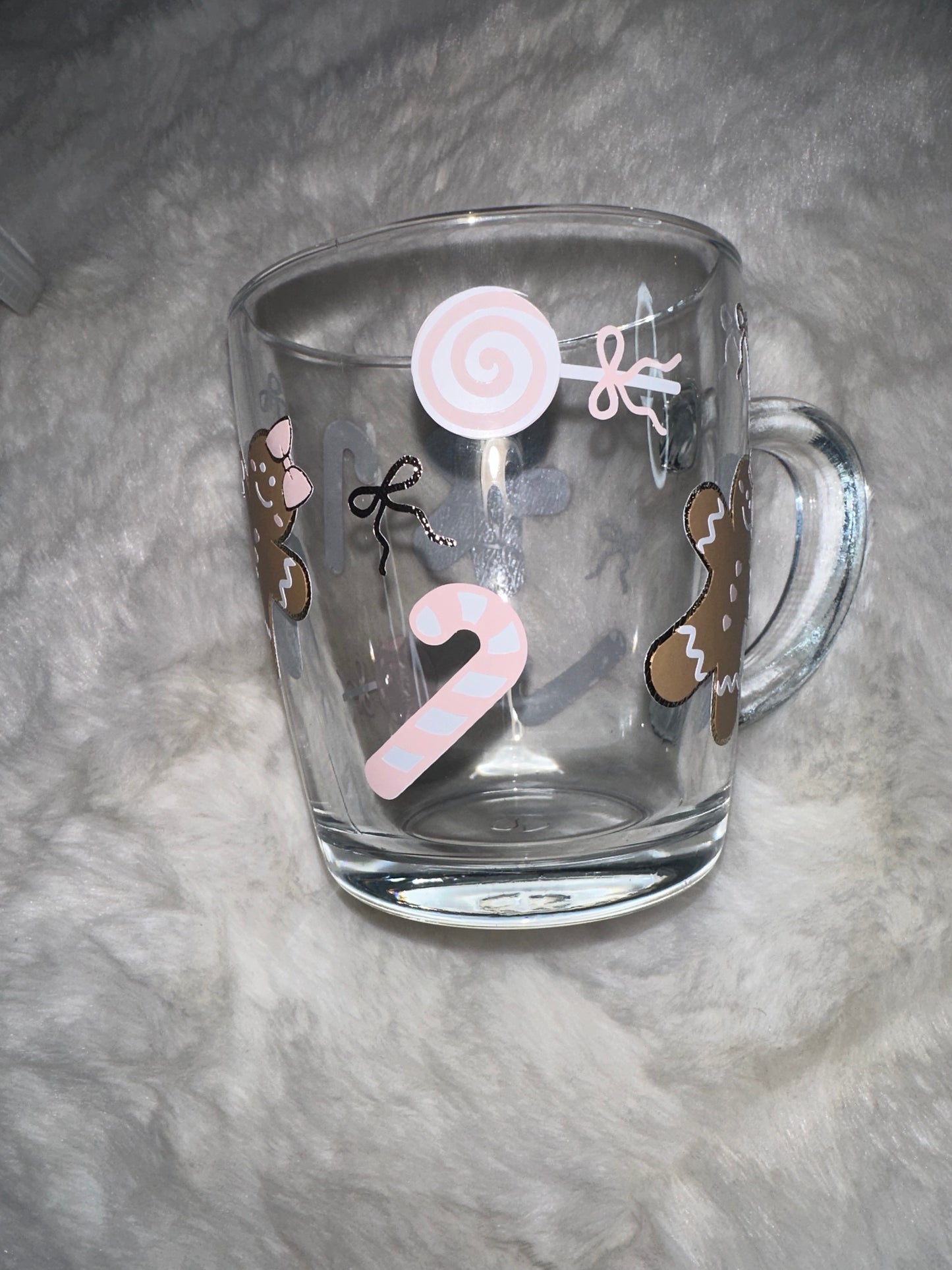 Gingerbread candy lane glass mug