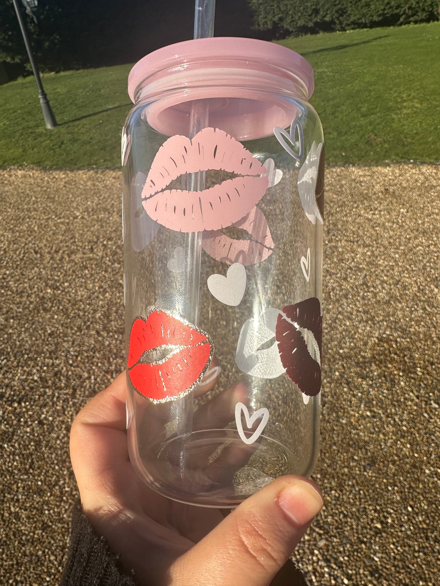xoxo kisses glass can