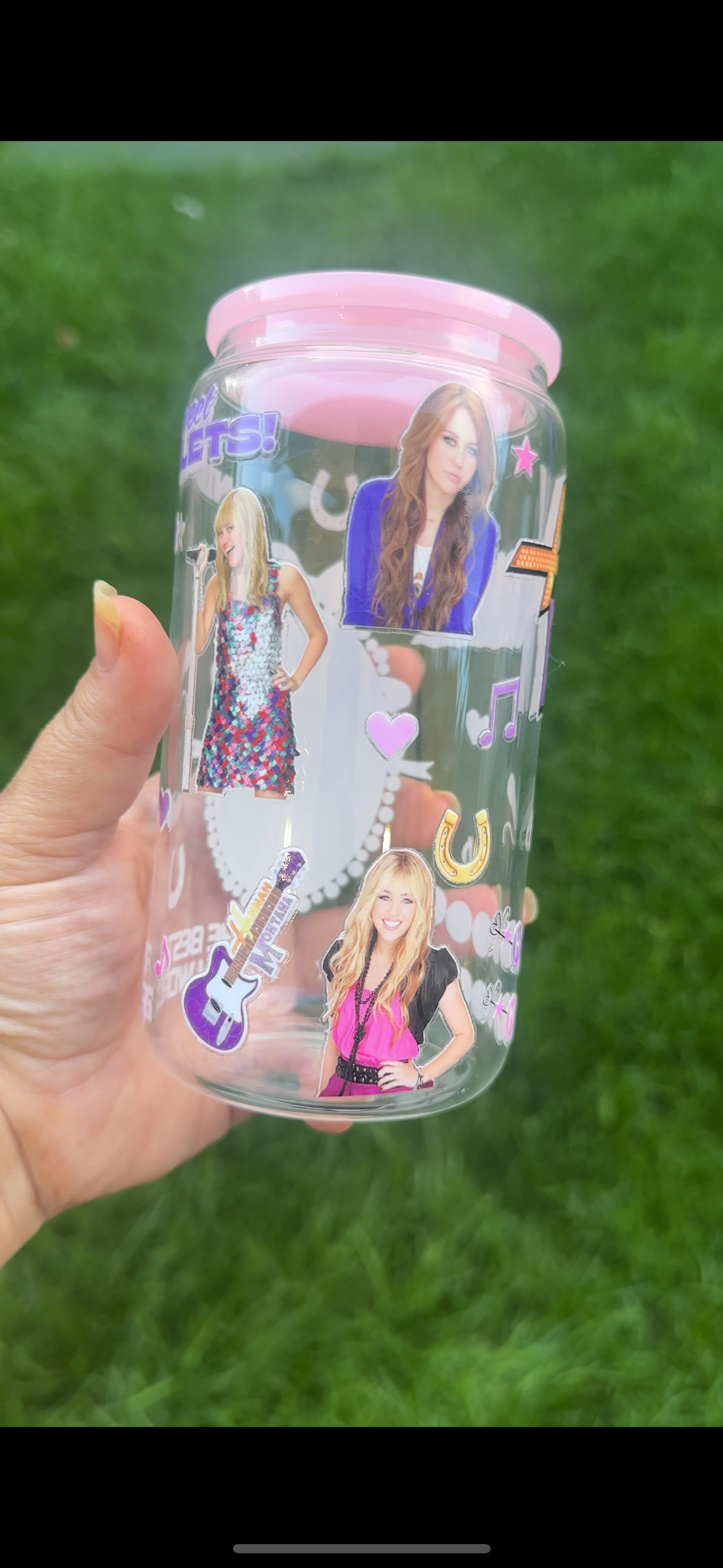 Hannah Montana glass cup