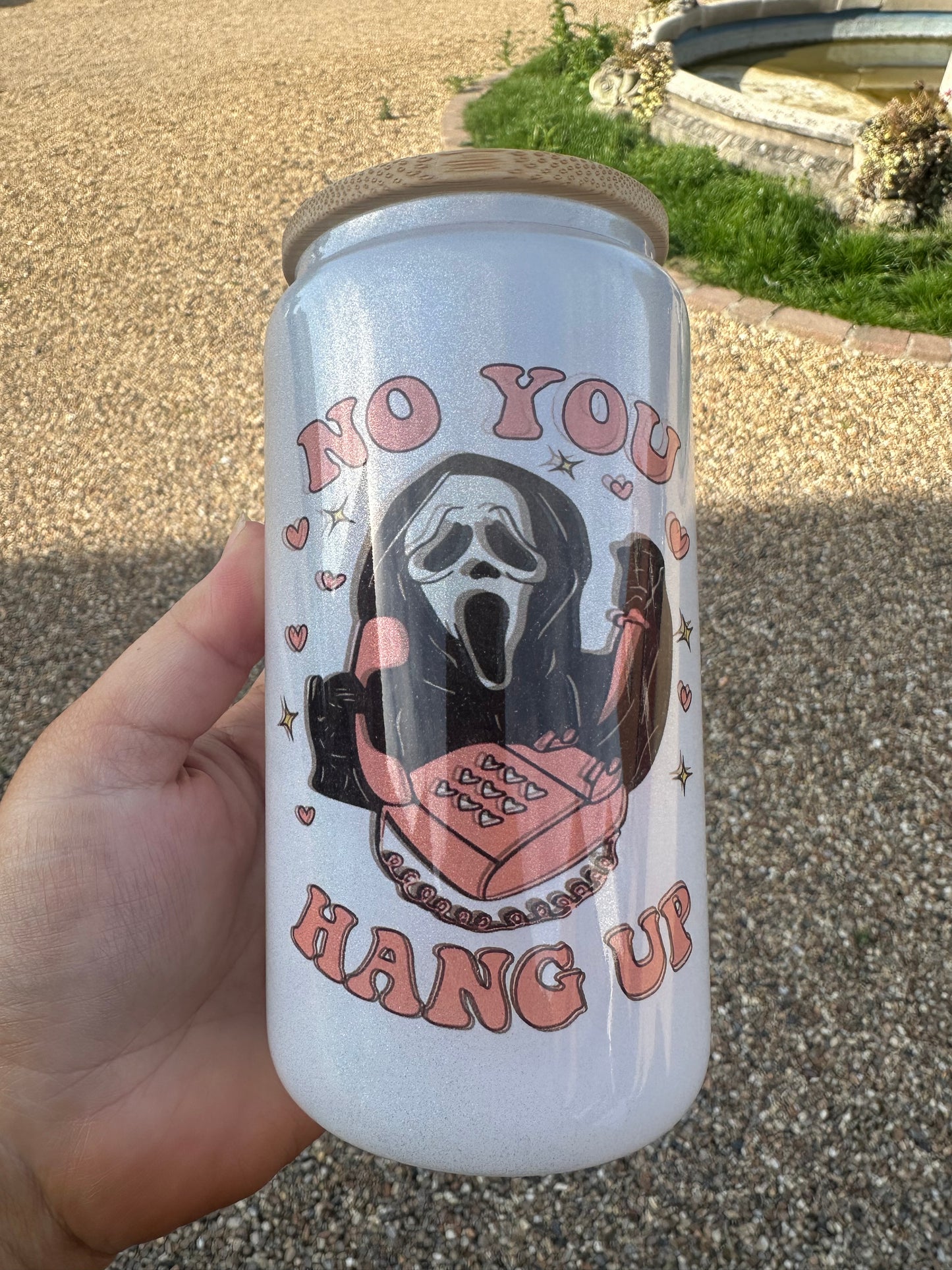 Scream shimmer glass cup