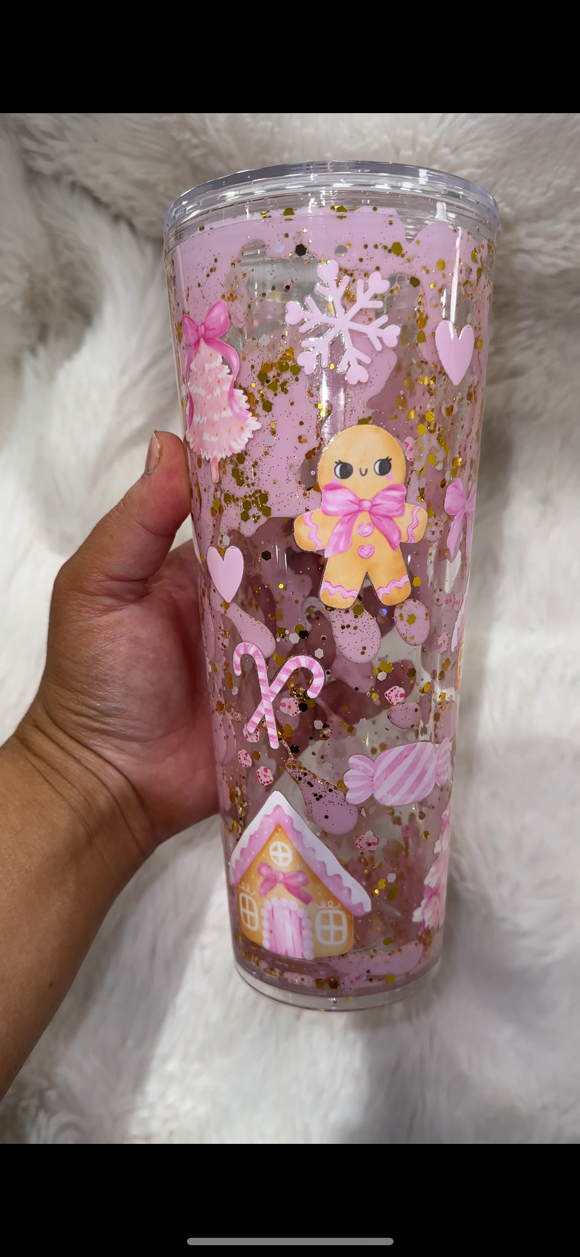 Christmas lava drip tumbler