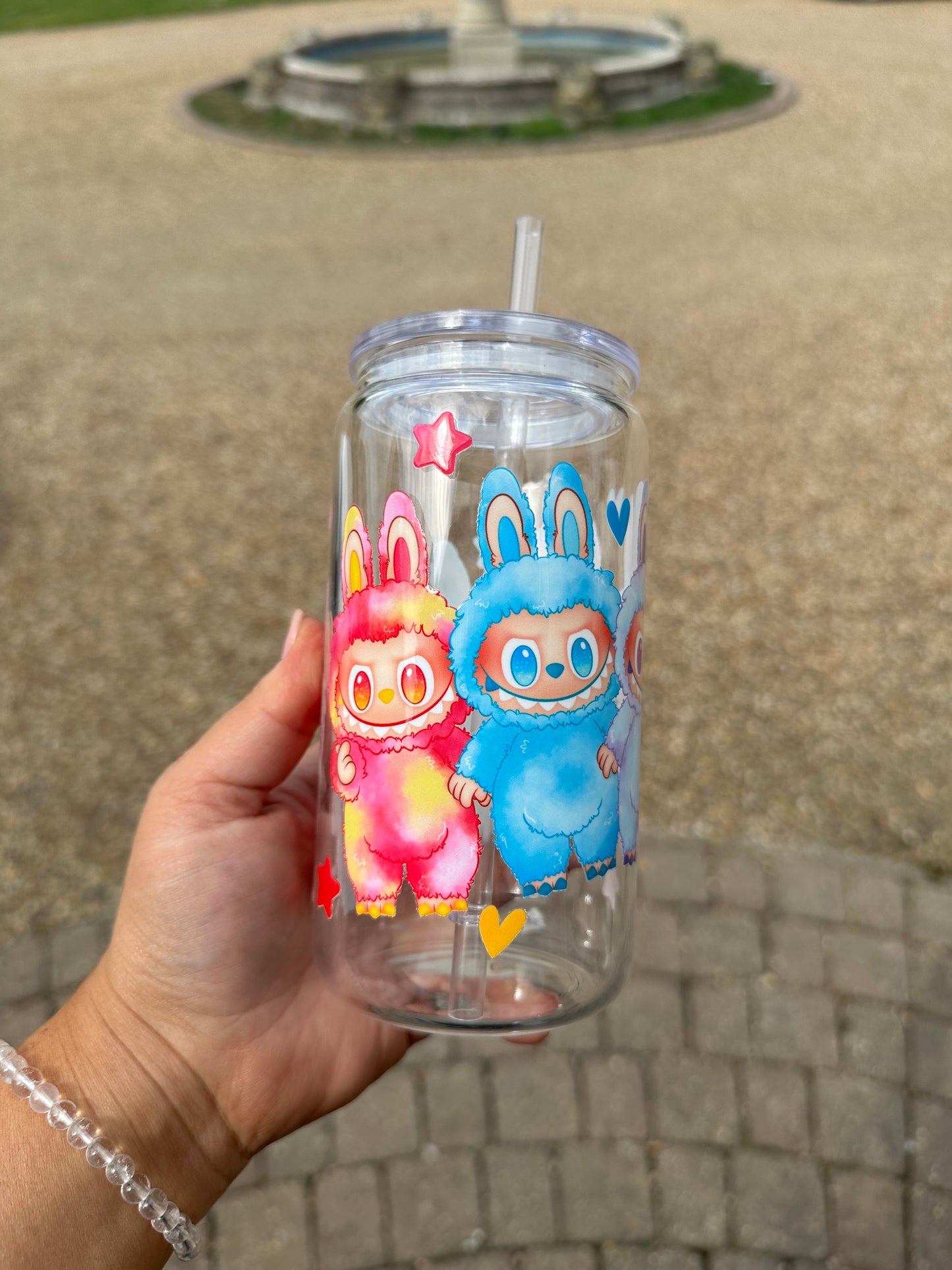 Labubu glass cup