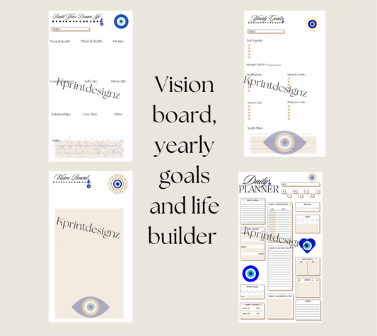 Evil eye A5 agenda planner inserts