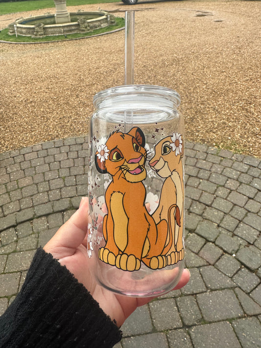 Lion king glass can