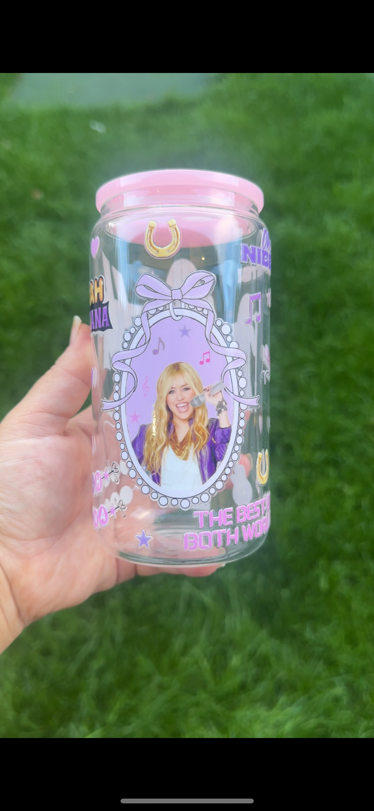 Hannah Montana glass cup
