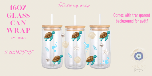 Turtle 16oz cup wrap