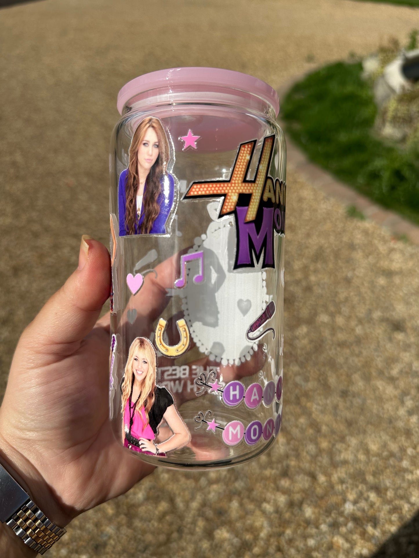 Hannah Montana glass cup