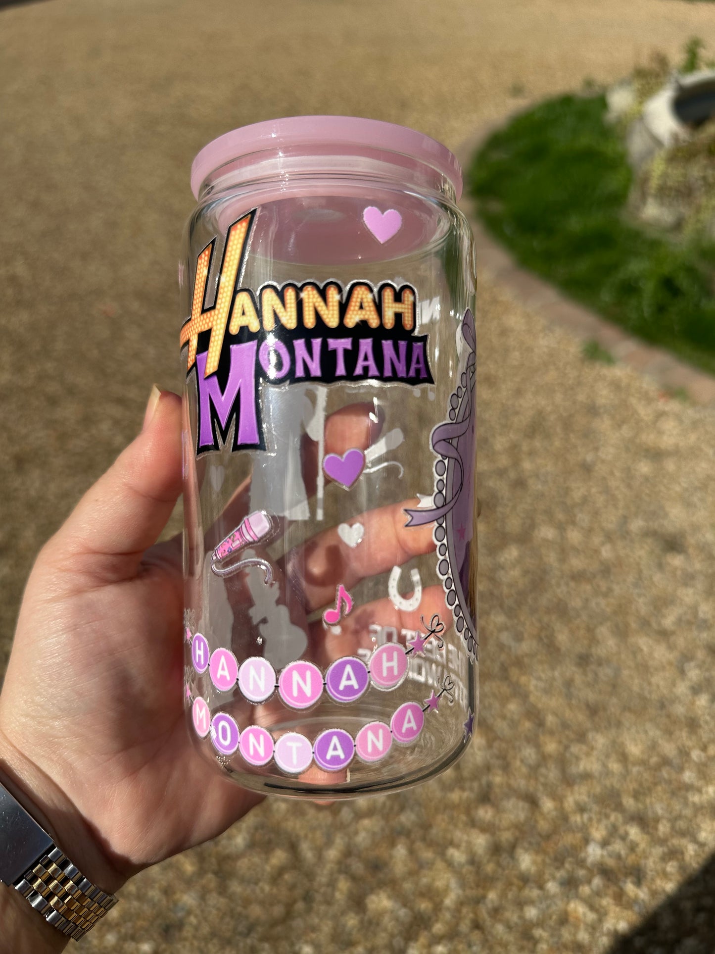 Hannah Montana glass cup