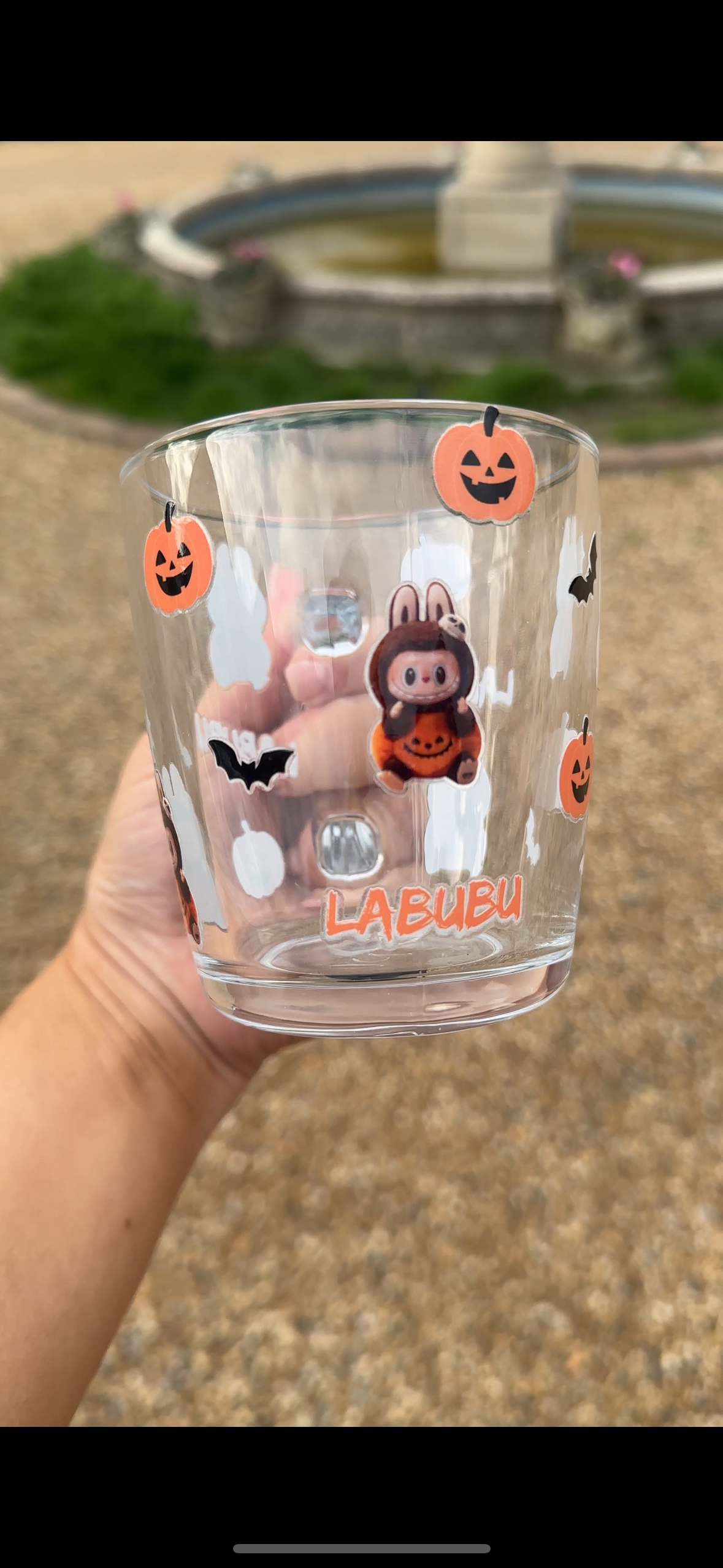 Labubu pumpkin mug