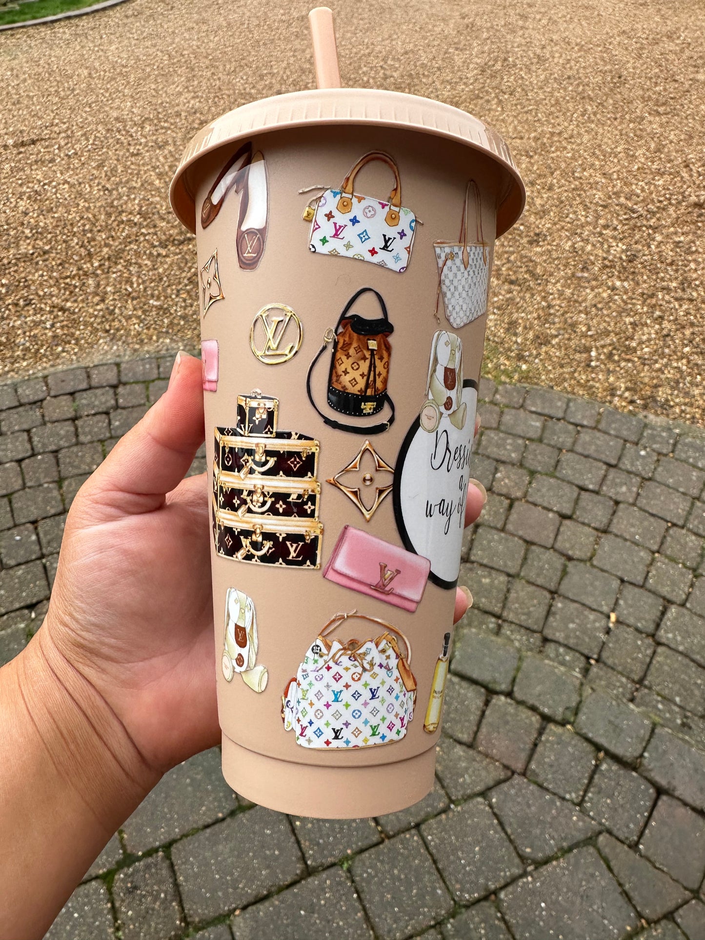 Lv inspired cold cup