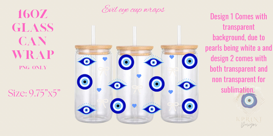 Evil eye cup wrap designs