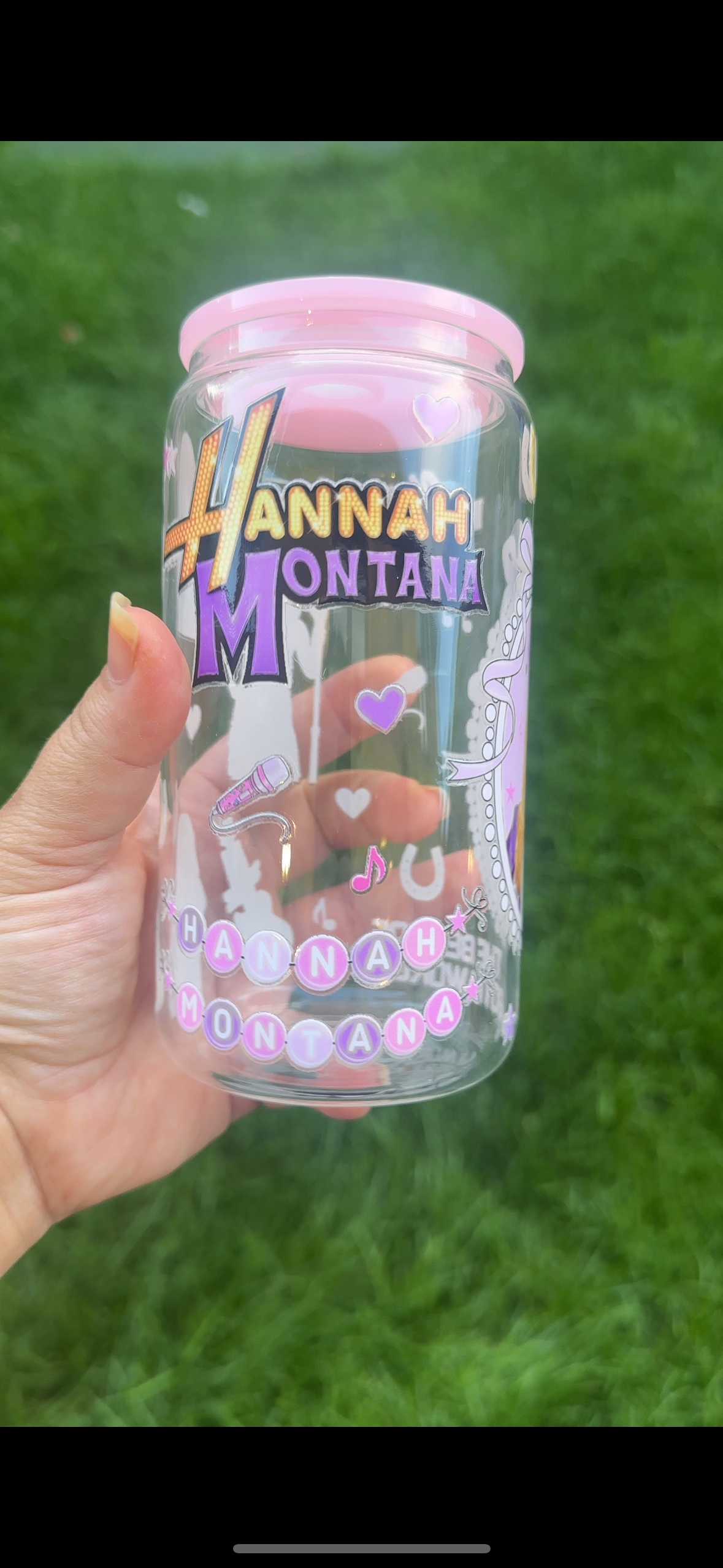 Hannah Montana glass cup