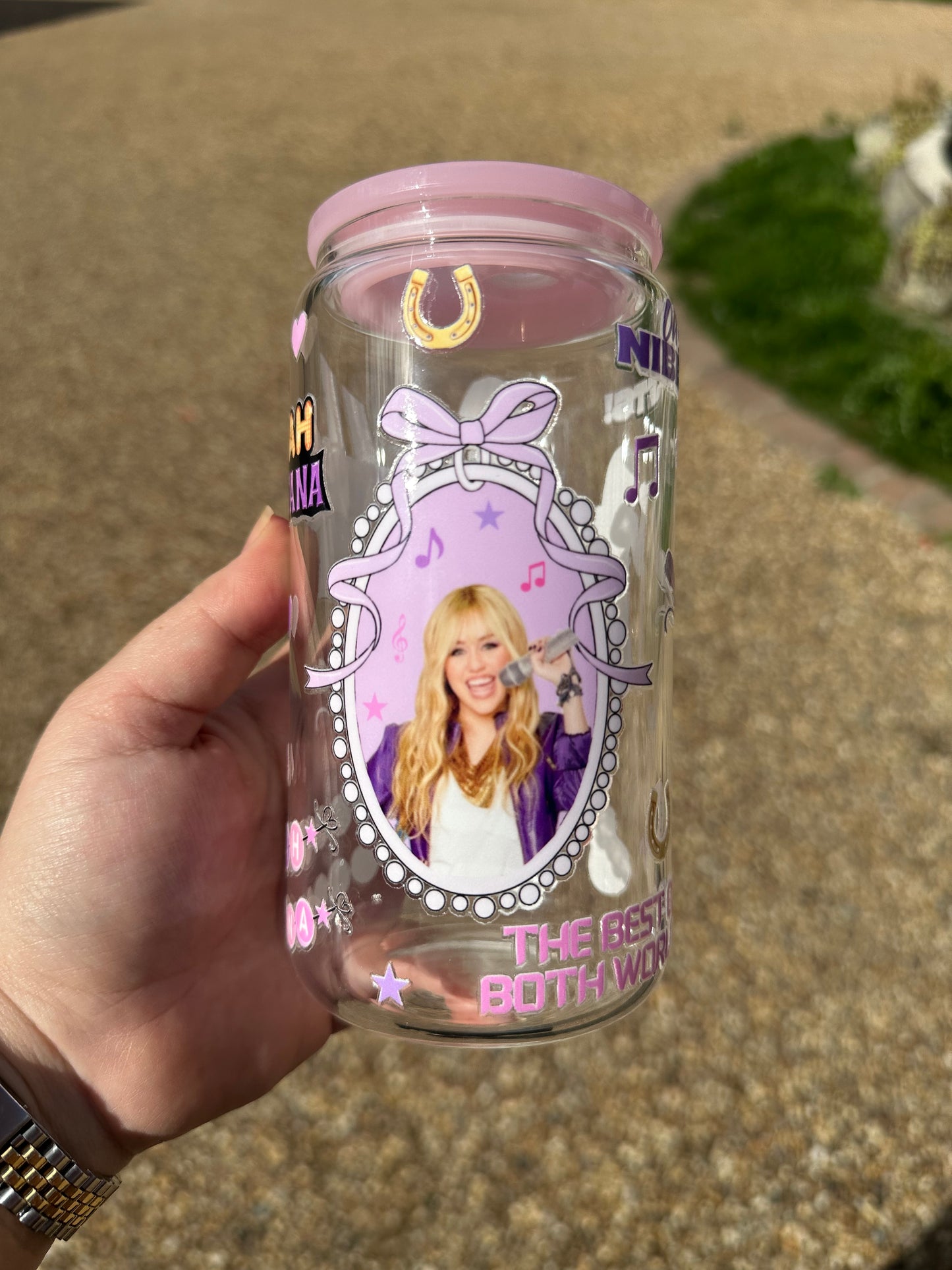 Hannah Montana glass cup