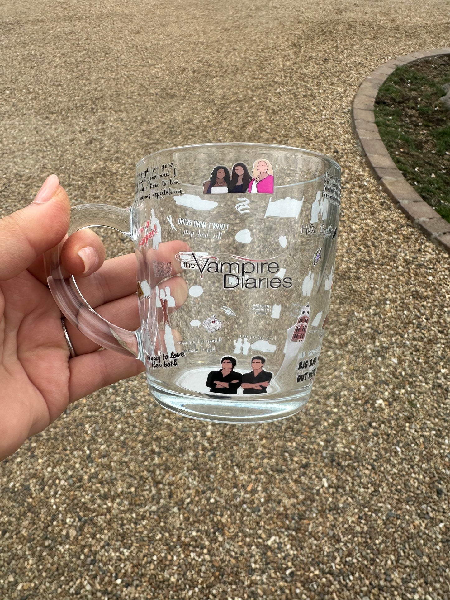 Vampire diaries glass mug