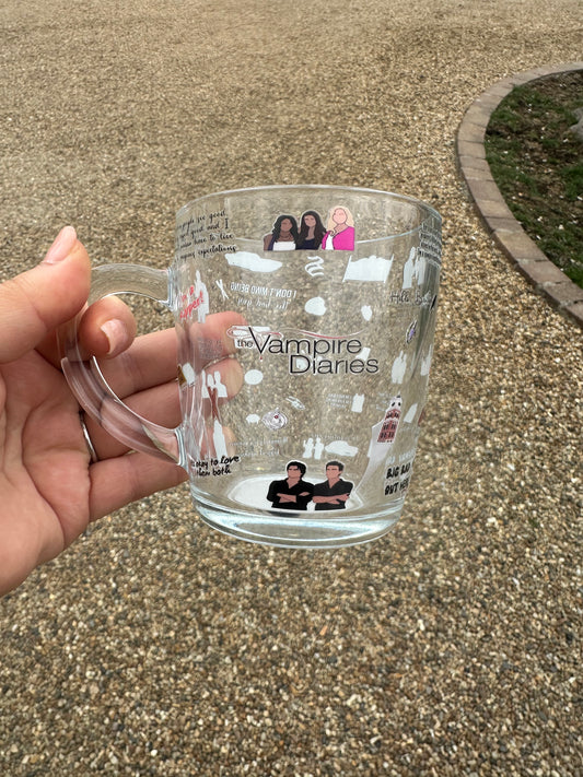 Vampire diaries glass mug